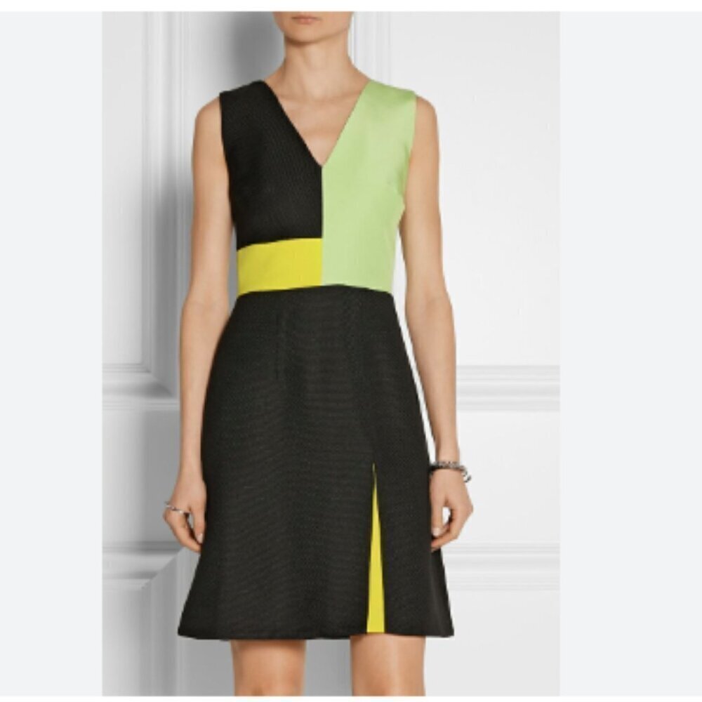 Roksanda Iincic Basketweave Colorblock Dress